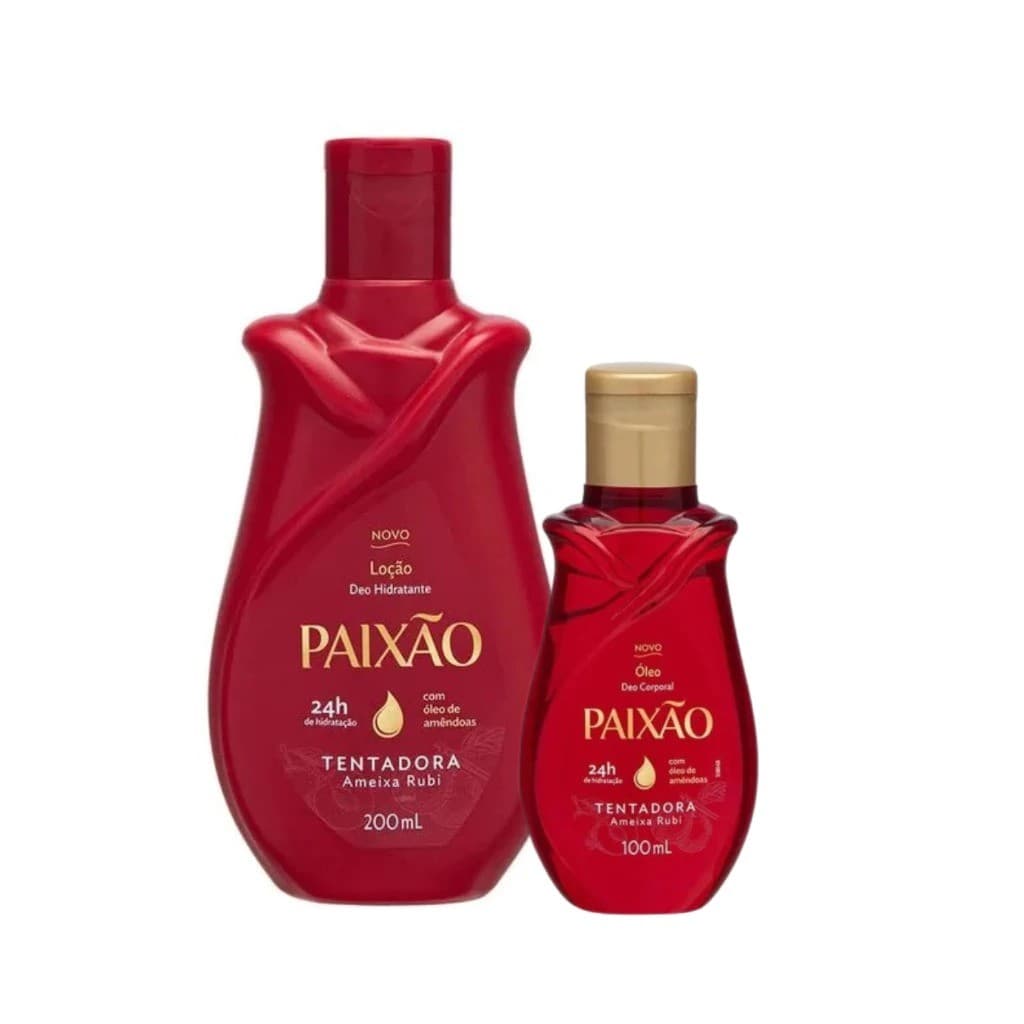 Kit Paixão Tentadora Ameixa Rubi Loção Hidratante + Óleo Corporal De Amêndoas Com Ação Desodorante