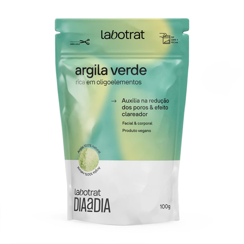 Argila Verde Clareador Facial Corporal Hidrata Labotrat 100g