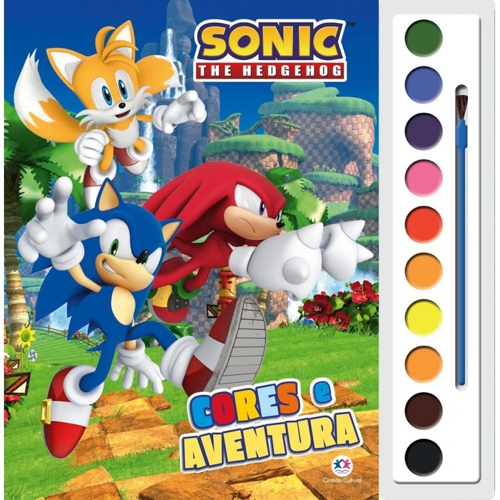 Livro Aquarela Sonic - Cores e aventura