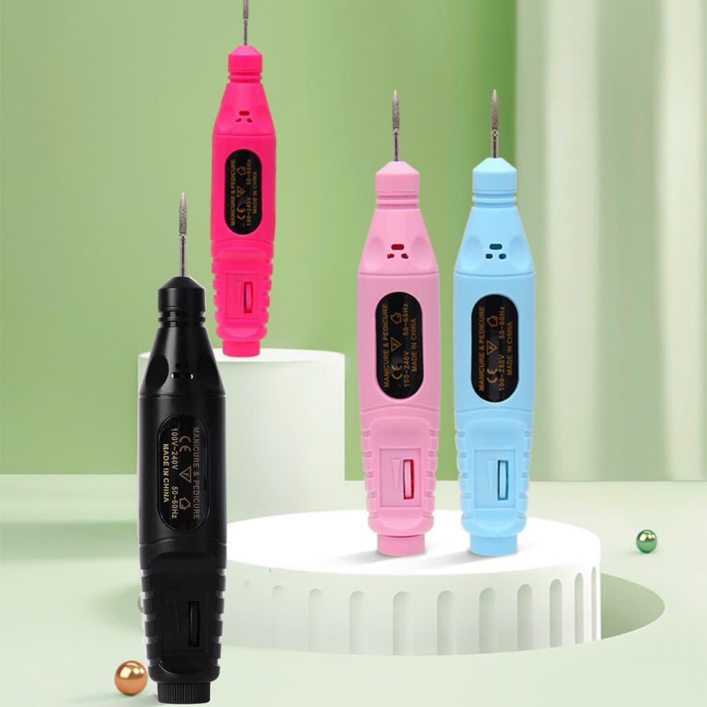 Lixadeira Lixador de Unha profissional Motor Elétrico Bivolt Manicure Pedicure 6pcs kit remover