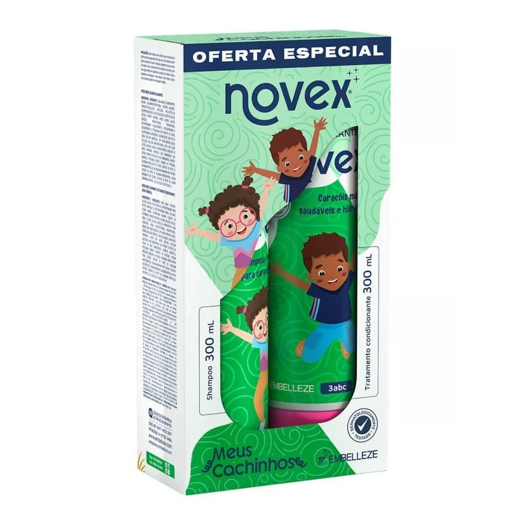 Kit Novex Meus Cachinhos Kids 300ml Shampoo + Condicionador Embelleze