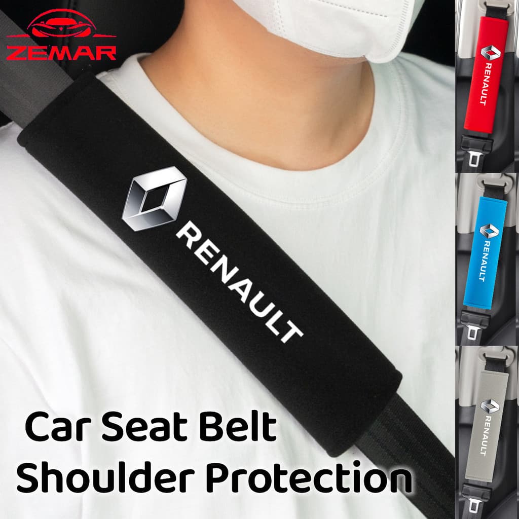 2Pcs Renault Universal Car Seat Cinto De Segurança Do Assento Carro Cobre O Ombro Protetor De Para ZOE Clio Fluence Duster Megane 2 Sandero Kwid Logan Captur Scen