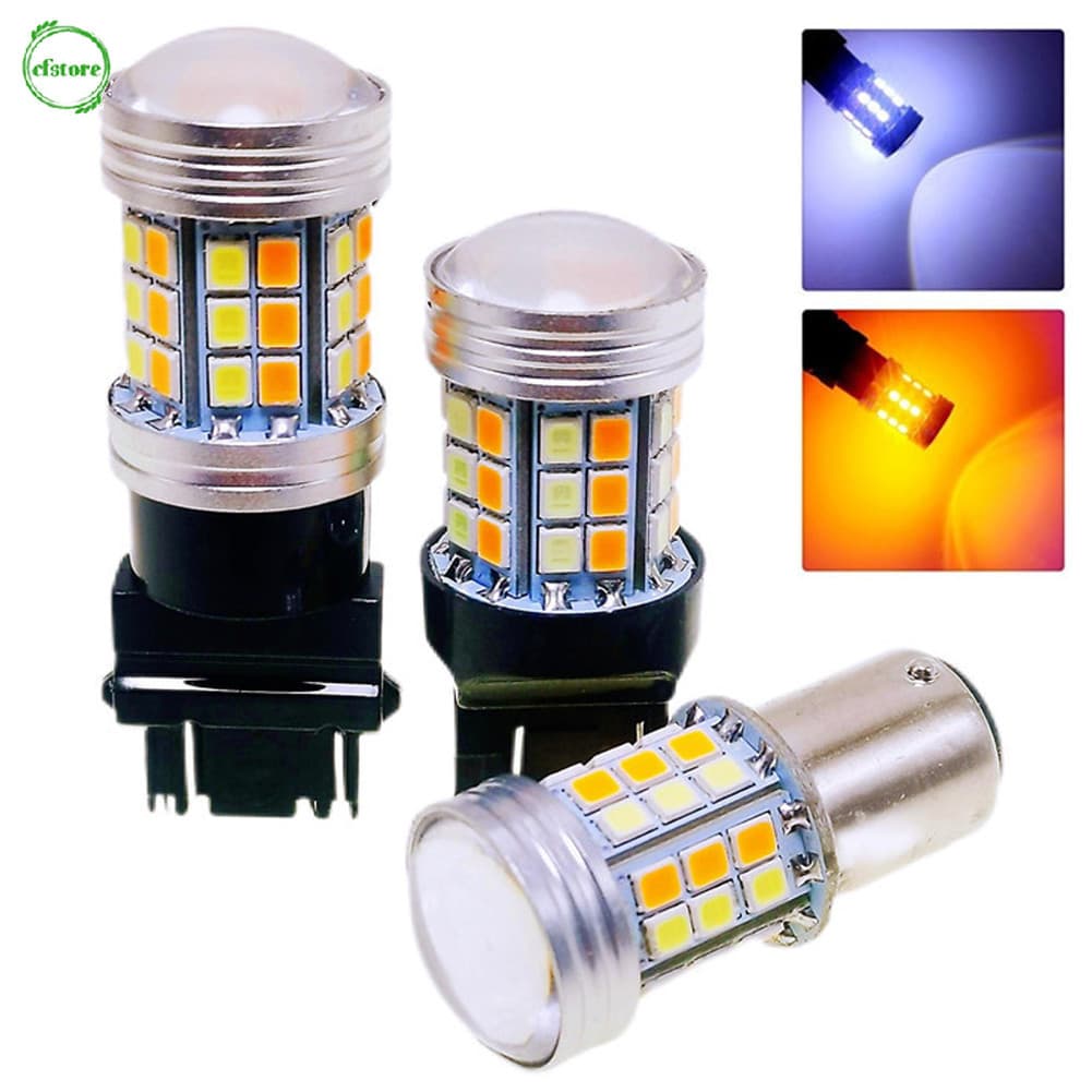 1157 BAY15D/7443 T20/3157 T25 2835 45SMD LED Dual Color Car DRL Indicador De Largura Da Luz De Freio Com Sinal De Volta