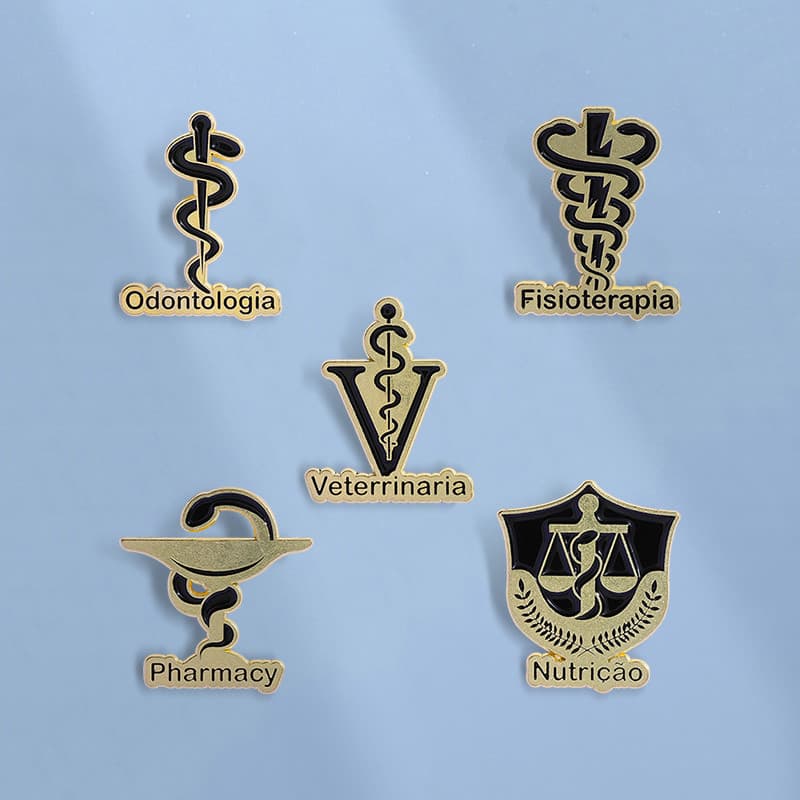 Criativo Odontologia Farmácia Nutricao Cobra Broche Animal Pinos Dos Desenhos Animados Metal Pino Emblemas Acessórios Pr