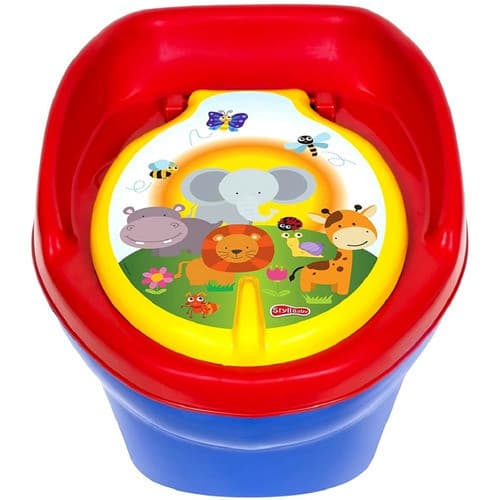 Troninho Pinico Infantil Desfralde Bebê Meninos E Meninas Cor Vermelho