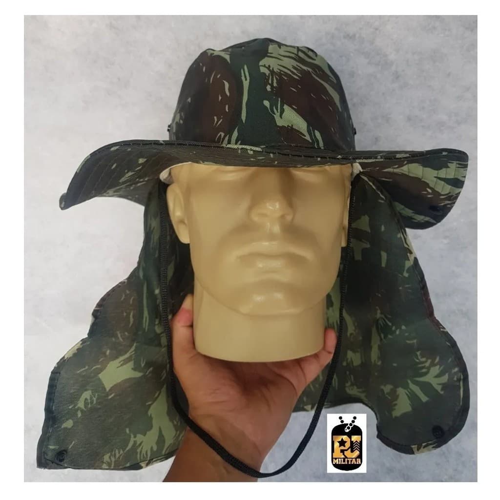KIT 8 CHAPEUS CAMUFLADOS PESCADOR - COM ABA DE PROTEÇÃO