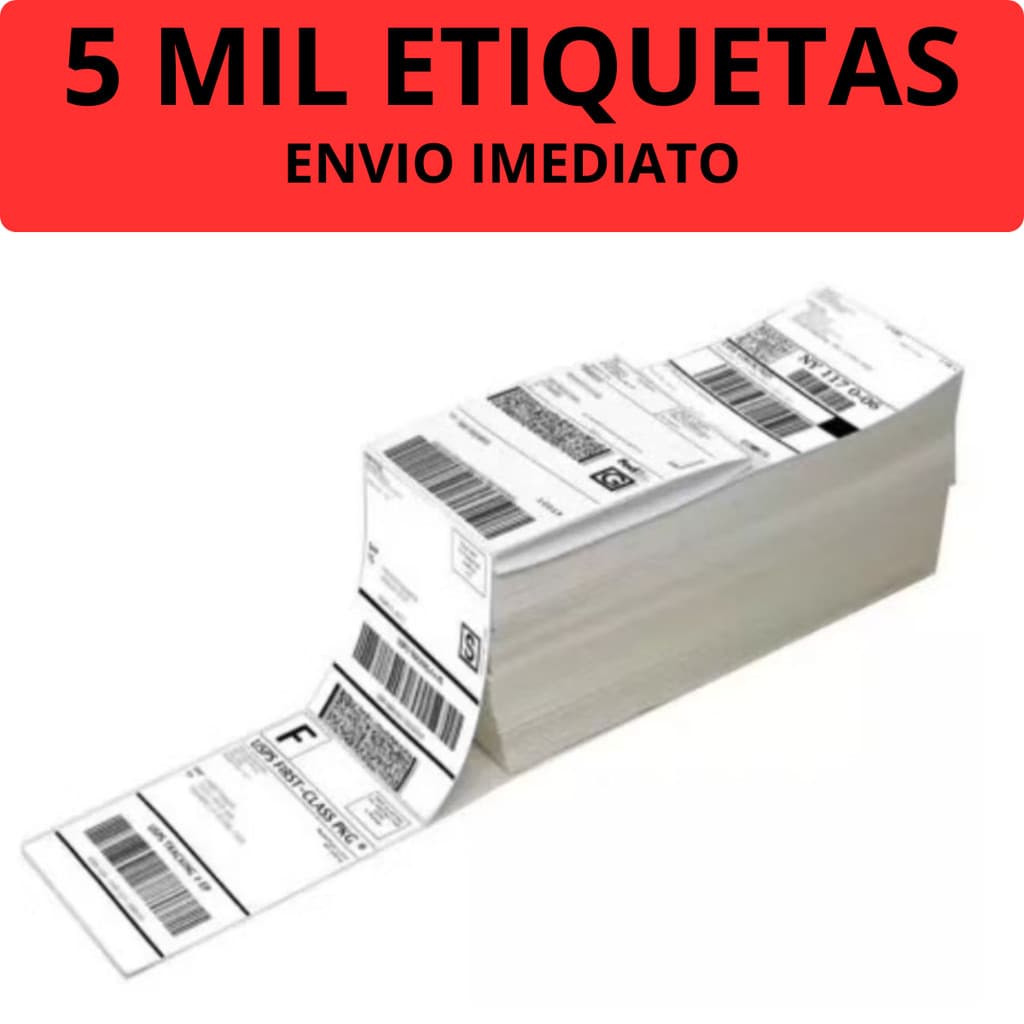 5000 Etiqueta Térmica Papel Adesivo 10x15CM Papel Térmico Resma Papel Contínuo Envios E-Commerce