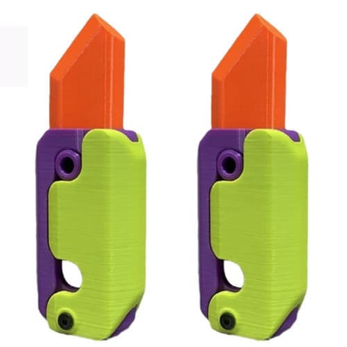 Super Mini Faca De Gravidade Cenoura Truque De Brinquedo Retráteis Mágicas Propulsor Falso Gadget