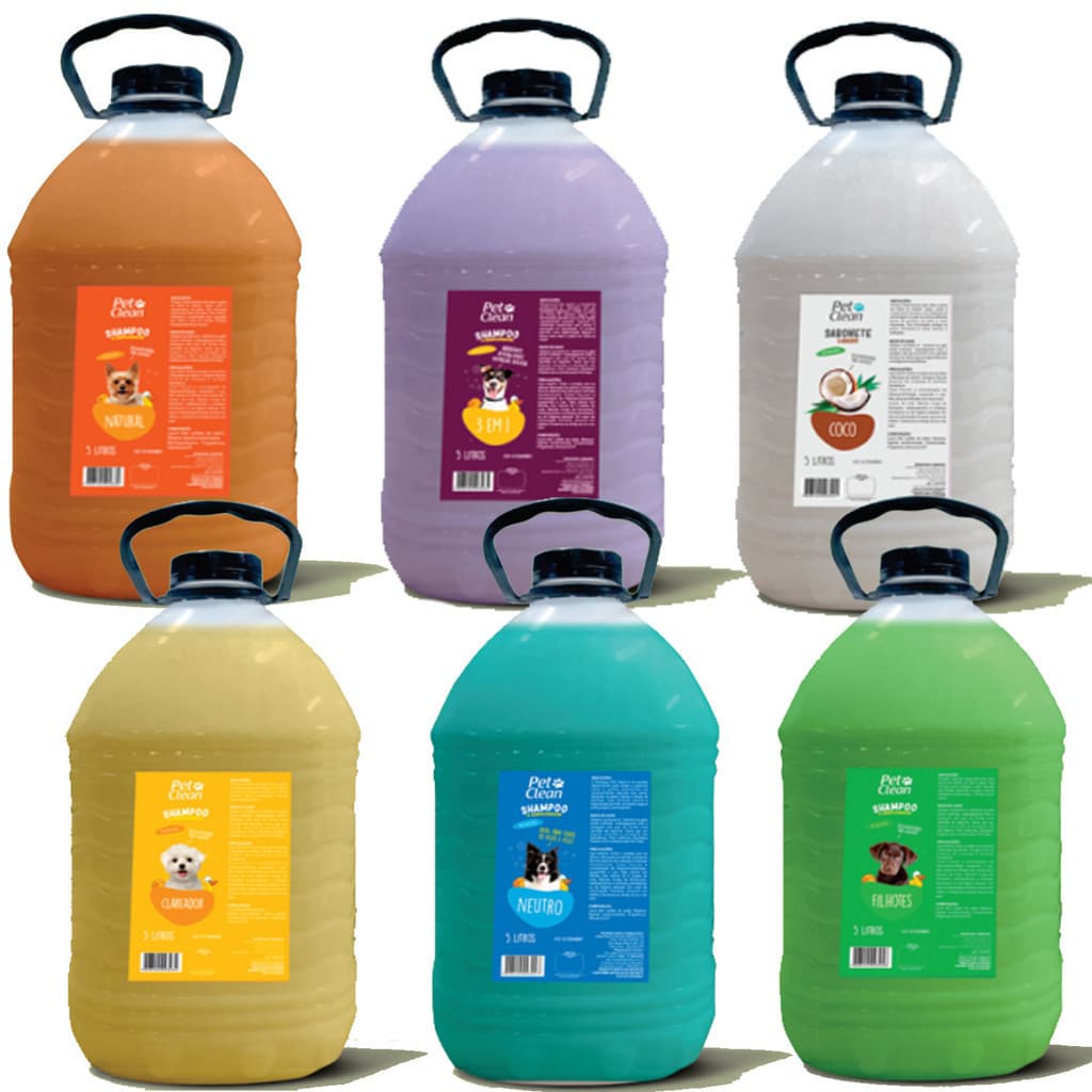 Shampoo Cachorro Pet Clean Cães Gato Profissional 5 Litros