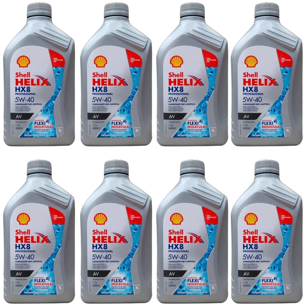 8L Óleo de Motor Shell Helix HX8 PRO 5W40 Sintético AV