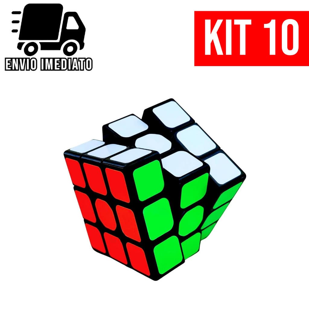 Kit 10 Cubo Mágico 5x5 Grande Brinquedo Quebra Cabeça Infantil Interativo para Criança Adulto