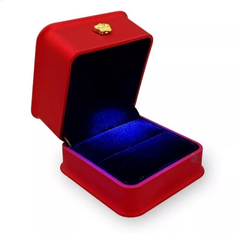 Caixa Porta Aliança, joias LUXO com Luz acende E SEM LUZ