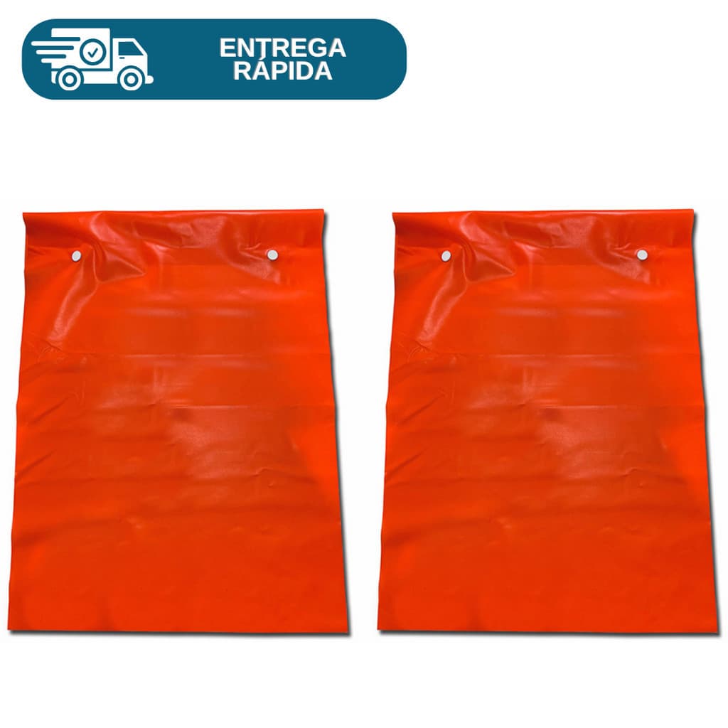 Kit 2 Bandeirola De Sinalização Laranja Reforçada Para Escada