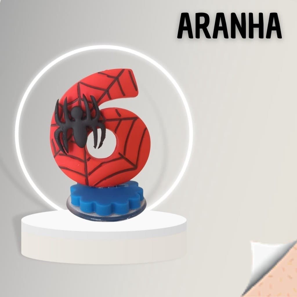Vela Aranha Luxo com Pavio Mágico para Festas e Bolos!