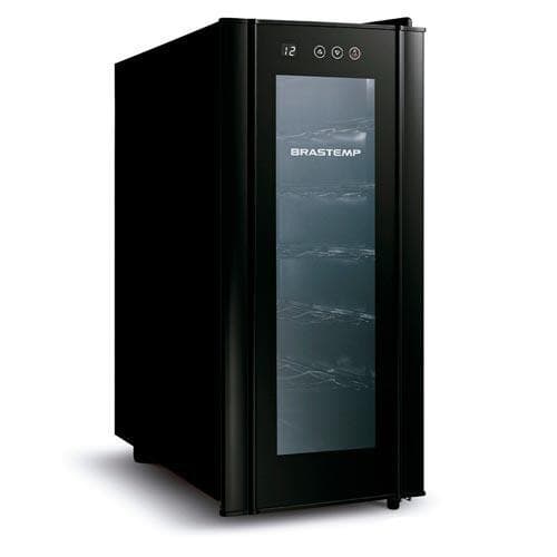 Adega Brastemp para 12 Garrafas Preta Iluminação LED com Painel Eletrônico BZC12BE