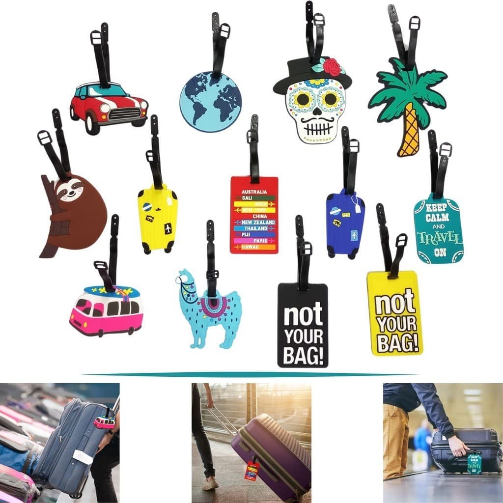 Tag Identificador De Bagagem Mala Viagem Etiqueta Silicone