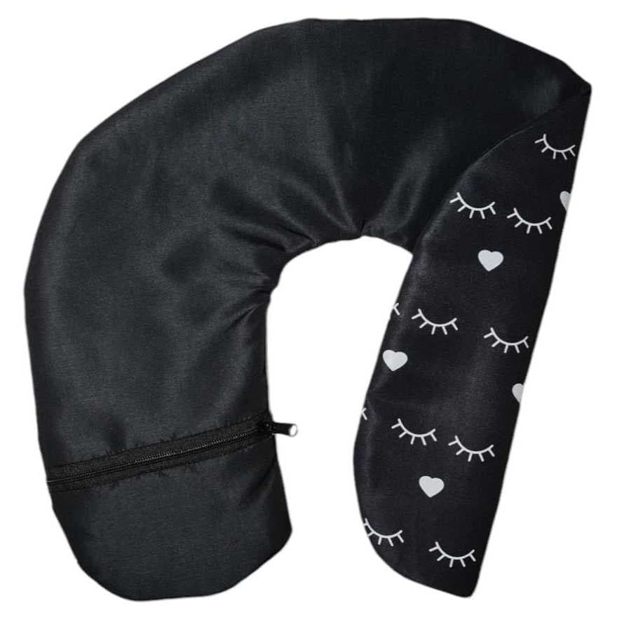 Capa com Ziper para Almofada De Pescoço Capa para Travesseiro de Descanso Apoio de Cabeça Viagem