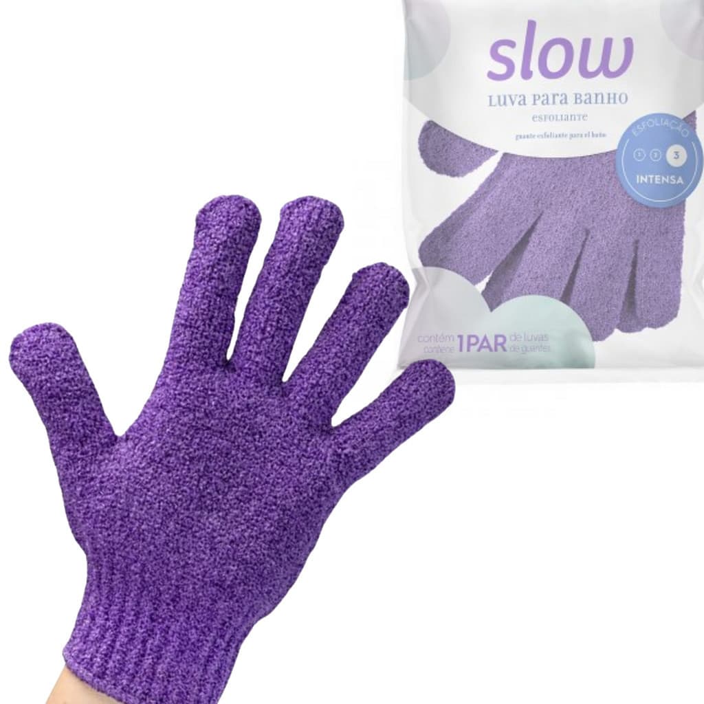 Luva Esfoliante Corporal Para Banho E Massagem Slow LS7513