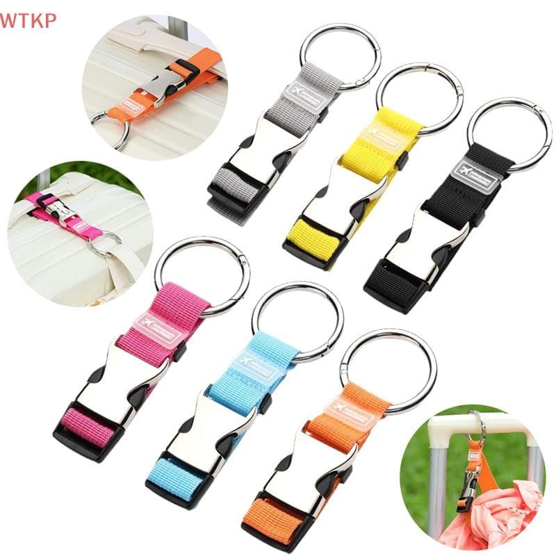 1 Pçs Alças De Bagagem Para Malas Metal Primavera Clipe Náilon Ajustável Cintos Cinto Transportar Em Sacos Gancho Cinta