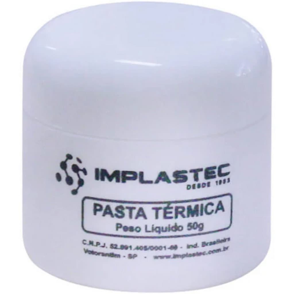 Pasta Térmica Implastec Branca Cpu Computado Processador 50g