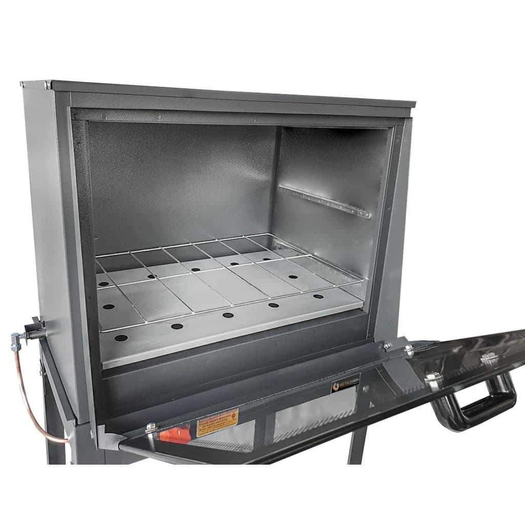 Forno Industrial à Gás com Cavalete Baixa Pressão Tampa de Vidro 126L MetalFour