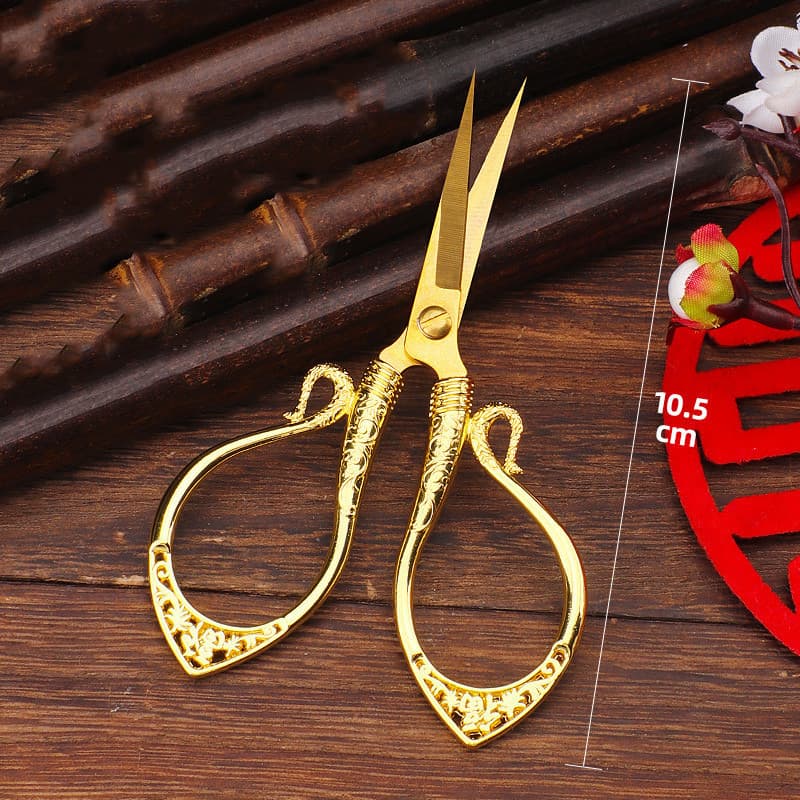 Tesoura De Costura Profissional Corte De Metal Agulha Ferramentas Rosca Suprimentos Figurada