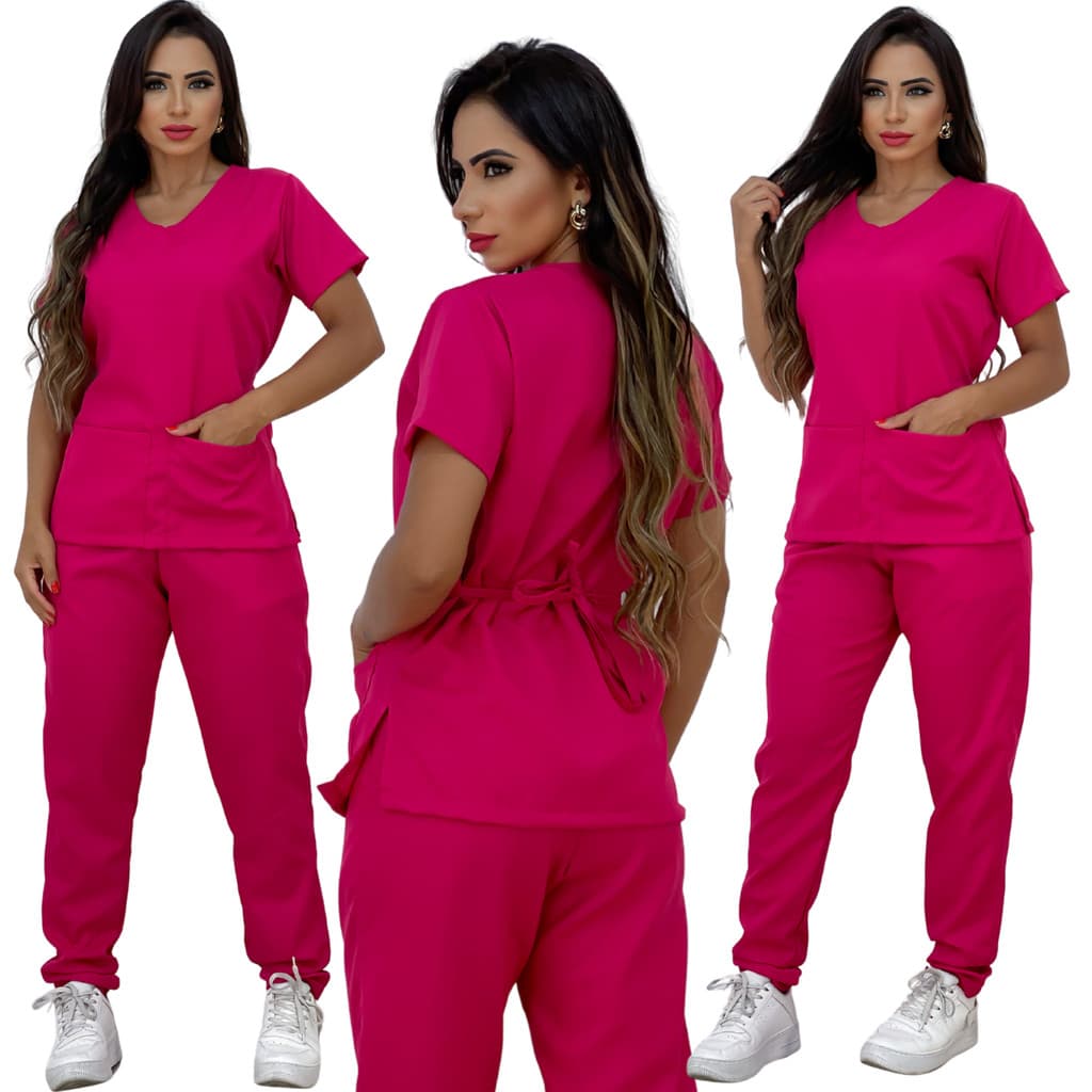 Pijama Hospitalar Cirúrgico Scrub Feminino Acinturado Varias Cores Tamanhos