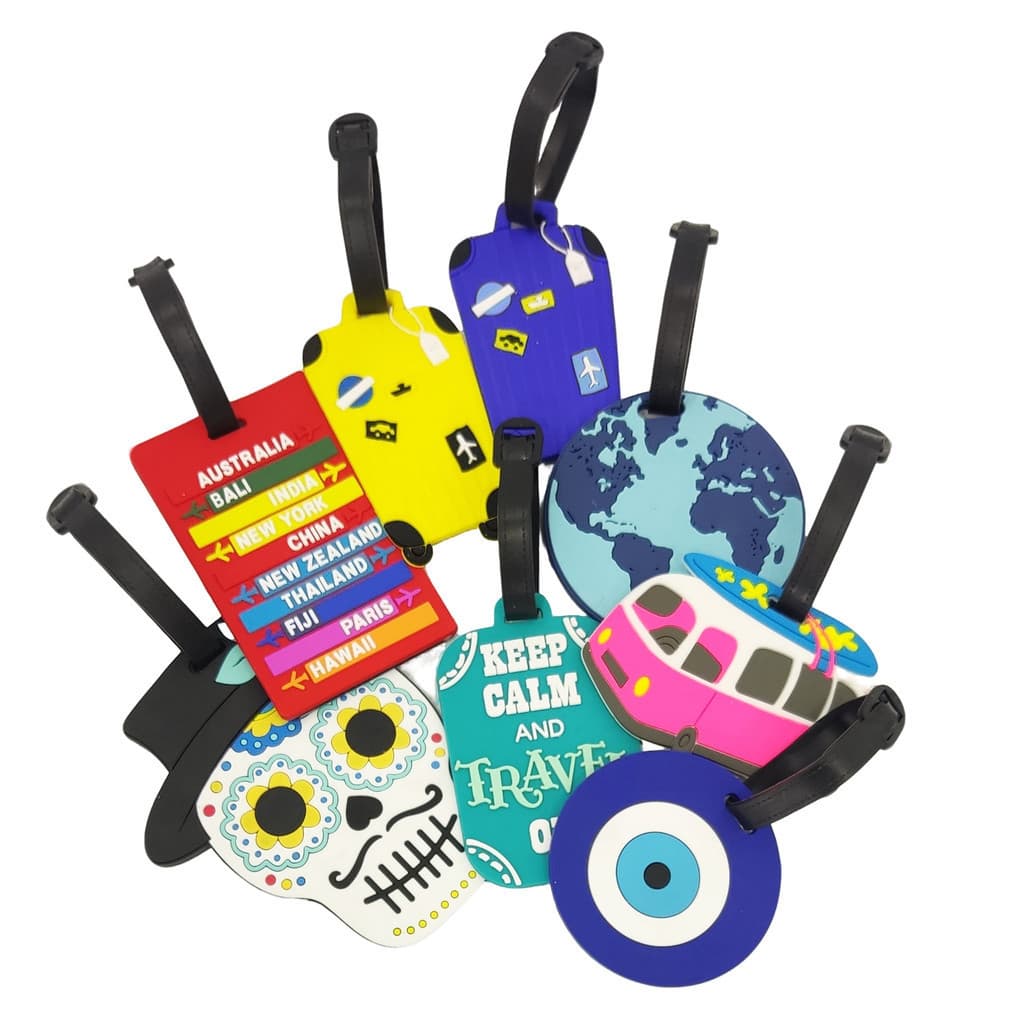 Identificador De Mala De Viagem Tag de Bagagem Avião Férias Etiqueta Silicone Premium