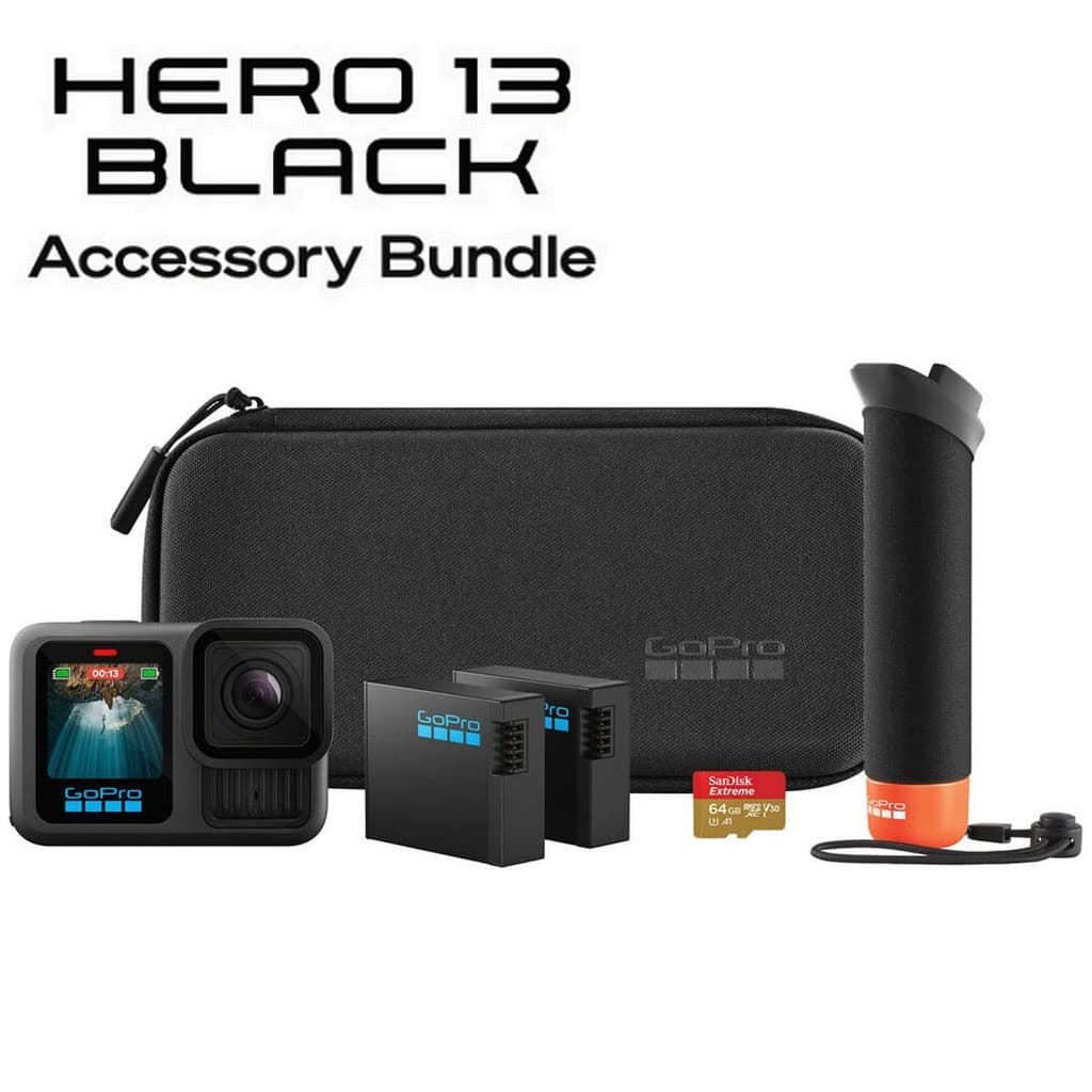 Câmera GoPro HERO 13 Accessory Bundle 2 Baterias + Cartão + Bastão