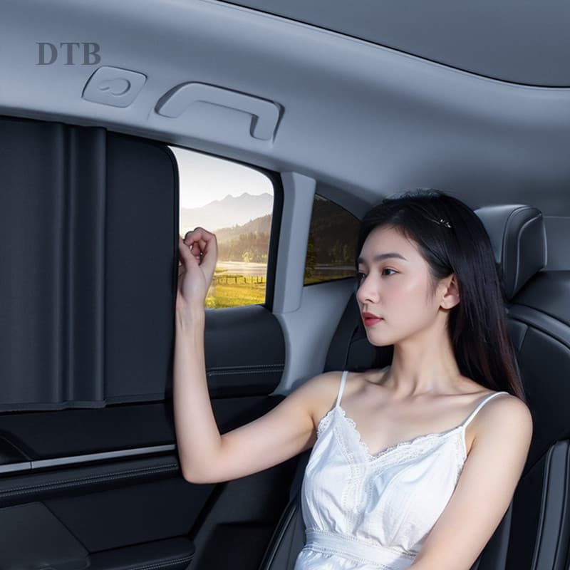 DTB Cortinas De Janela Traseira Lateral Do Carro Guarda-Sol Magnético Proteção UV Privacidade Capas De
