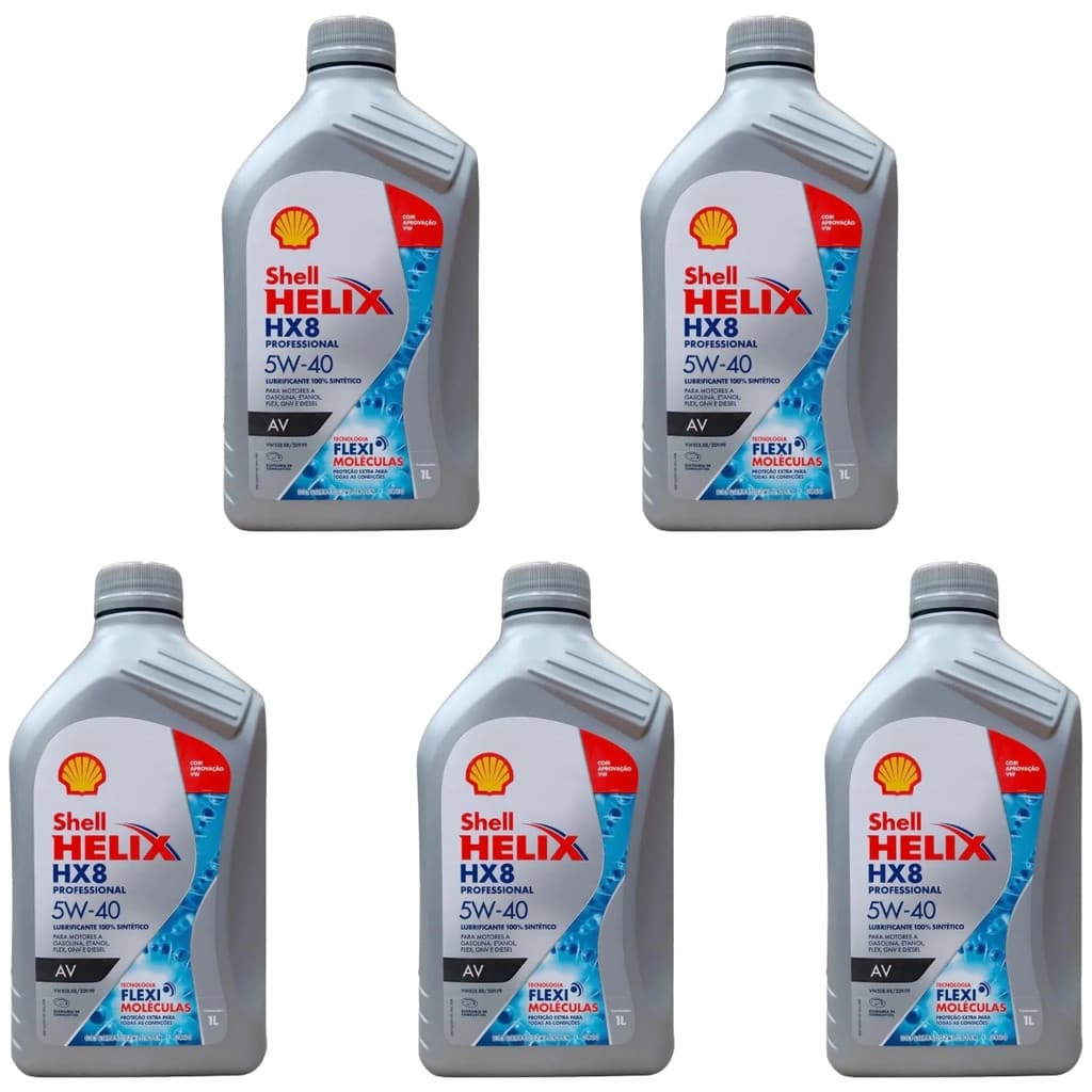 5L Óleo de Motor Shell Helix HX8 PRO 5W40 Sintético AV