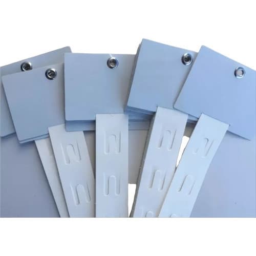 Kit 25 Clip Strip 620x35 Com Testeira De 105x75mm Para Lojas Farmacia Comercio Mercado