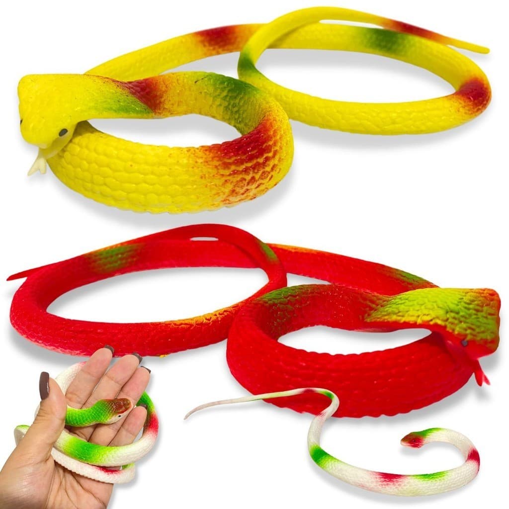 Cobra Realista Grande Brinquedo Borracha Pegadinha Susto