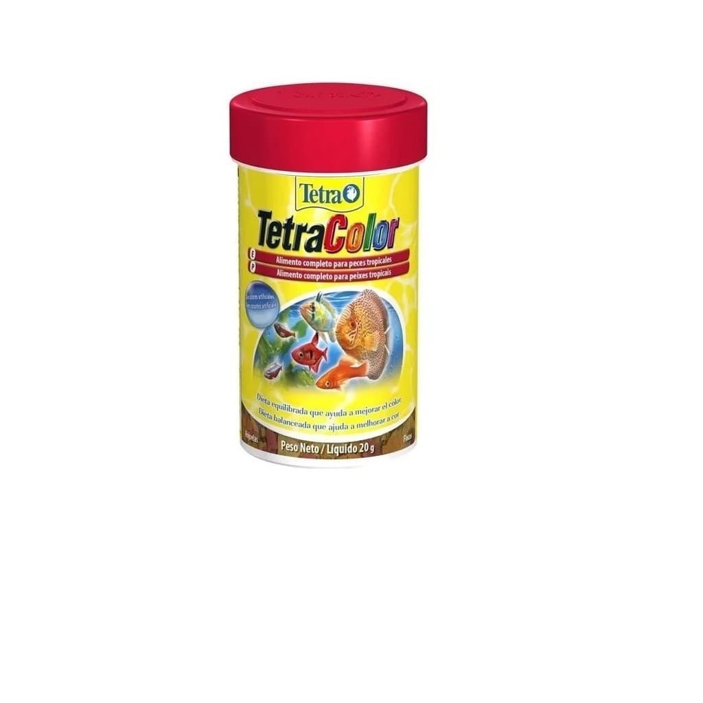 Ração Tetra Color Flakes 20g Peixes Tropicais