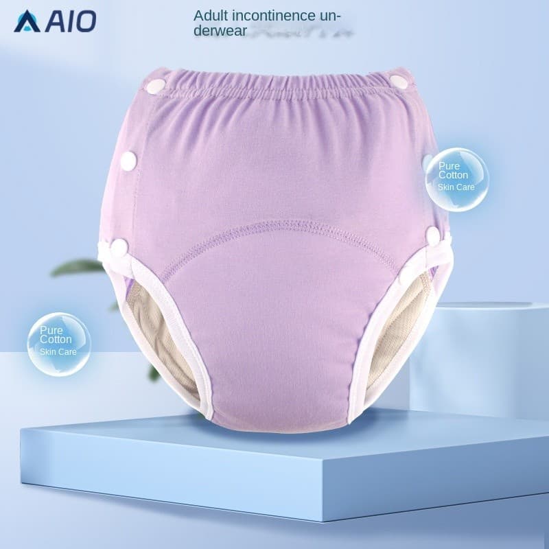 Incontinência Para Idosos Roupas Íntimas De Algodão Laváveis E À Prova De Vazamentos , Fraldas Adultos Reutilizáveis