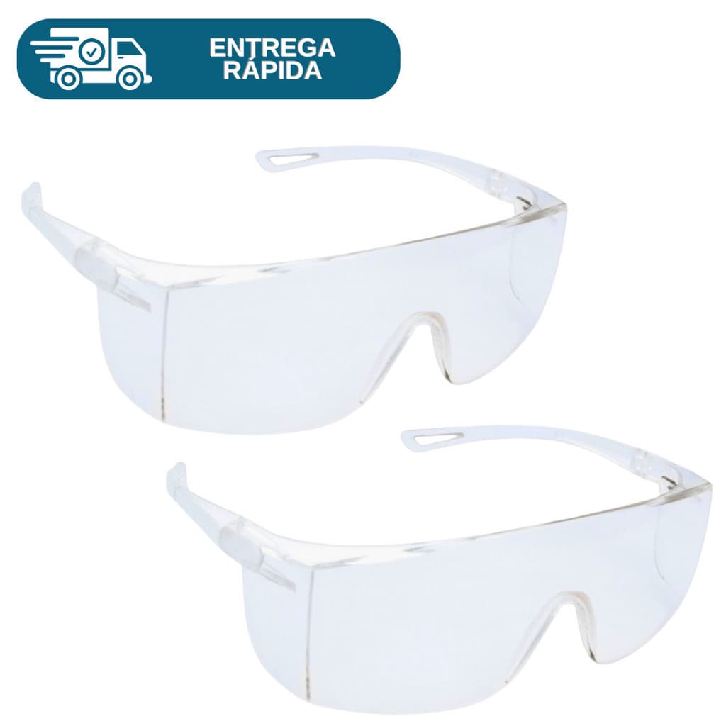 Kit 2 Oculos De Proteção RJ Sky Imperial Delta Plus Segurança Epi Para Laboratórios Obras Indústrias