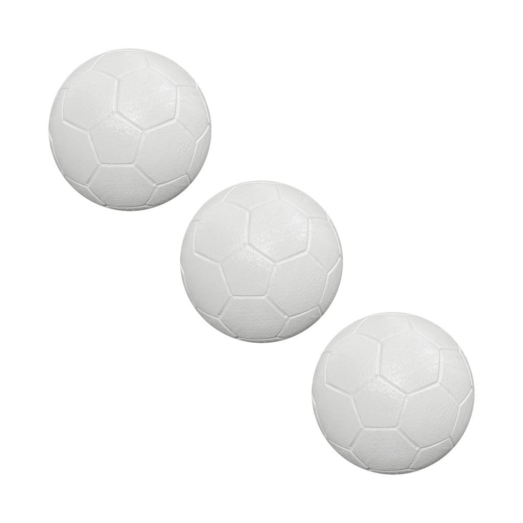 Bolinha de Pebolim Totó Branca Profissional com 3 Peças Maciça Pesada Luxo