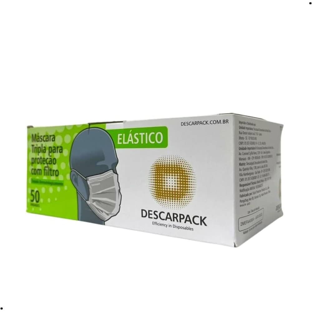 MASCARA DESCARTAVEL DESCARPACK 50 UN