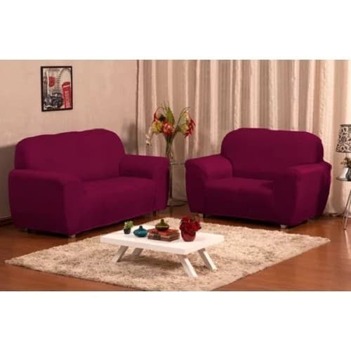 Kit Capa De Sofá Protetora Lisa Coladinha 3 E 2 Lugares  Envio Rápido