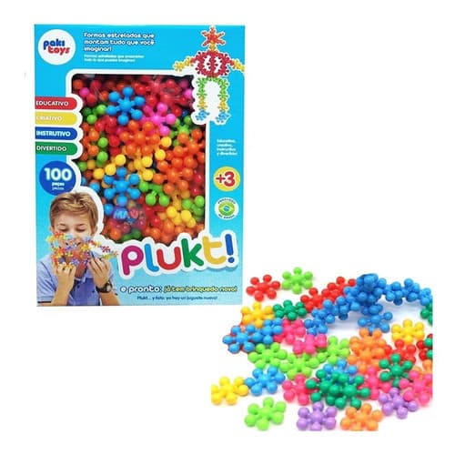 Brinquedo Montar Plukt Estrelas Educativo Criativo 100 Pcs