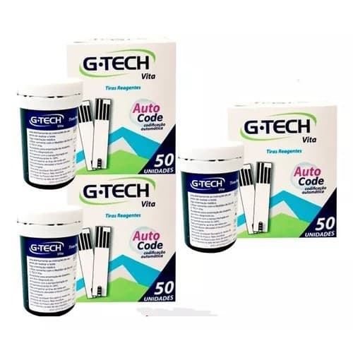 Tiras Reagentes G-TECH Vita c/ 150 unidades - Uso exclusivo para aparelho Vita