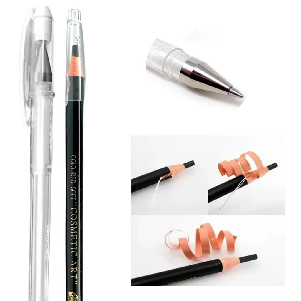 Lápis Dermatográfico + Caneta Gel Branca Kit Design de Sobrancelhas