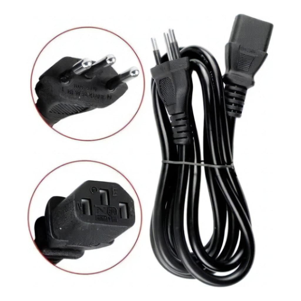 Kit 10 Cabo Força 1,8 metros Energia Pc Atx Monitor Cpu Ac Bivolt