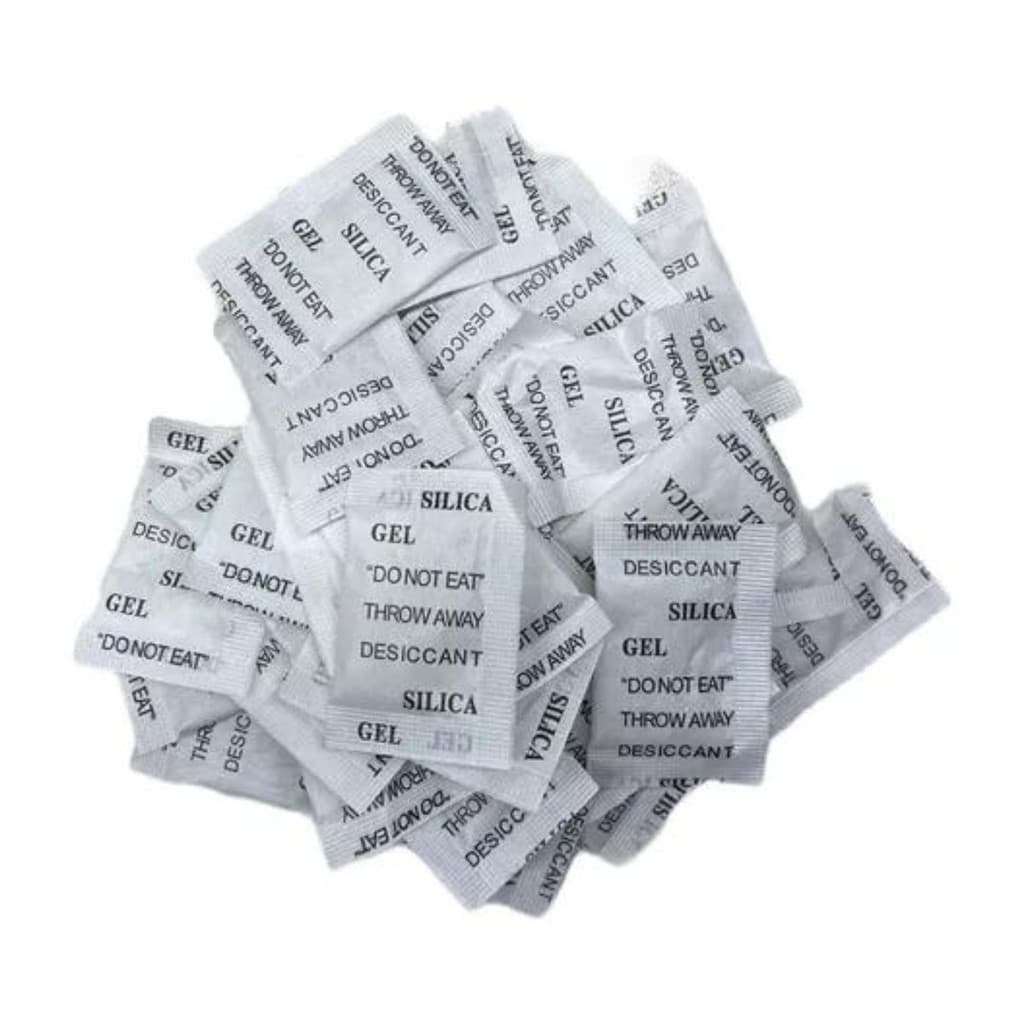 Sílica Gel Pacote 100 un Saquinhos Dessecante Antimofo Desumidificante Desidratante Anti Embaçante