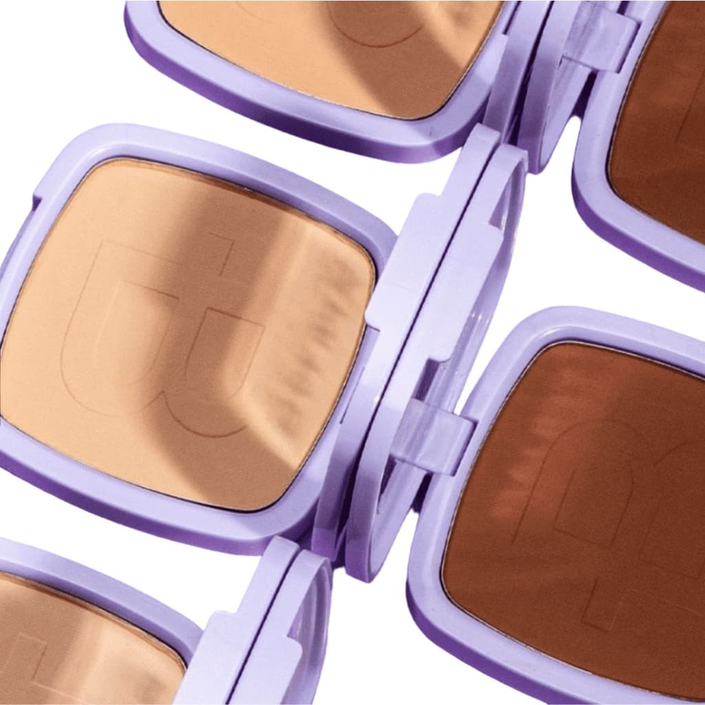 Pó Compacto facial FPS25 Alta Fixação Acabamento Matte Controla a oleosidade Rosto Proteção BAUNY