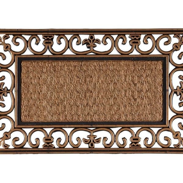 Capacho Antiderrapante Fibra de Coco Dourado 45x75cm - Kacyumara Dourado