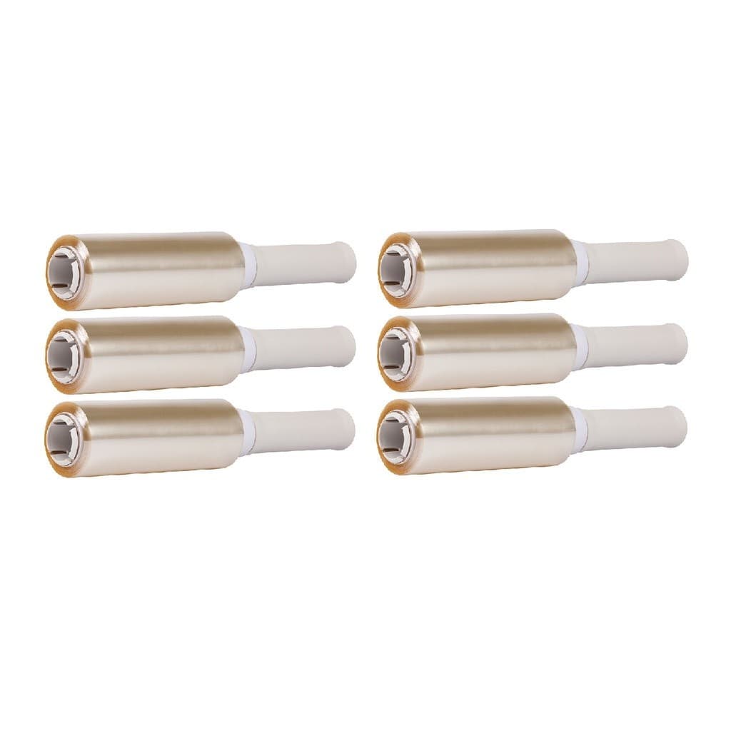 Kit 6 Rolos Fácil Film 12x70m Multiuso Dispafilm Transparente com Cabo Rígido Envolve Protege