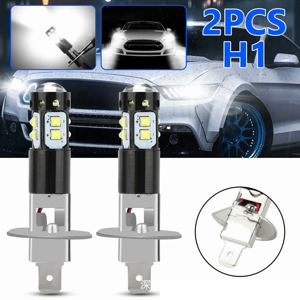2Pcs H1 H3 Farol LED Para Carro 12000Lm 12V 24V 50W 880 881 6000K Lâmpadas De Nevoeiro De Feixe Baixo Branco