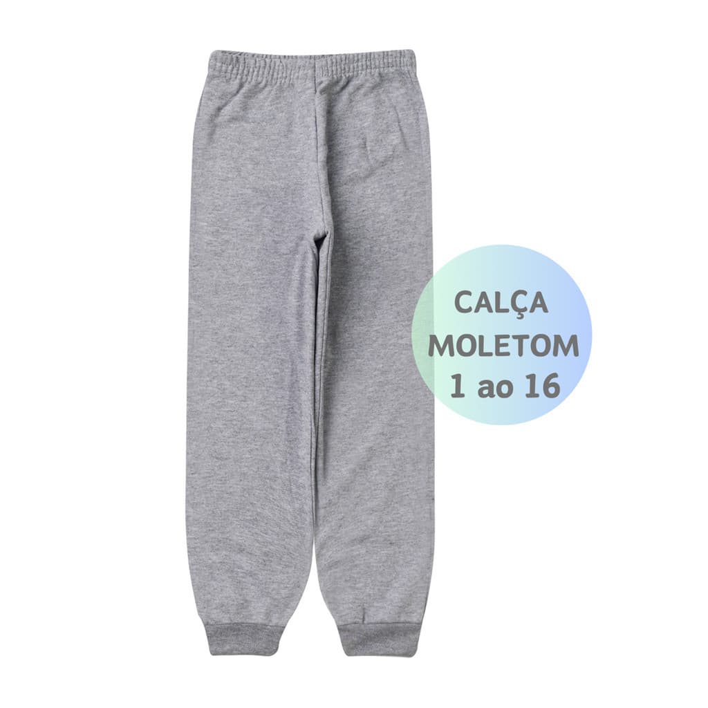 Calça Infantil Moletom Menino Menina Calça Juvenil Inverno Peluciada 1 ao 16