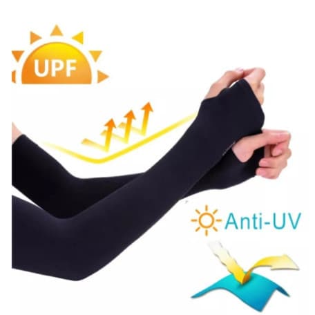 1/2/3 Pares Manguito Proteção Solar UV Fina Braço Seda Masculina Feminina Respirável 40cm